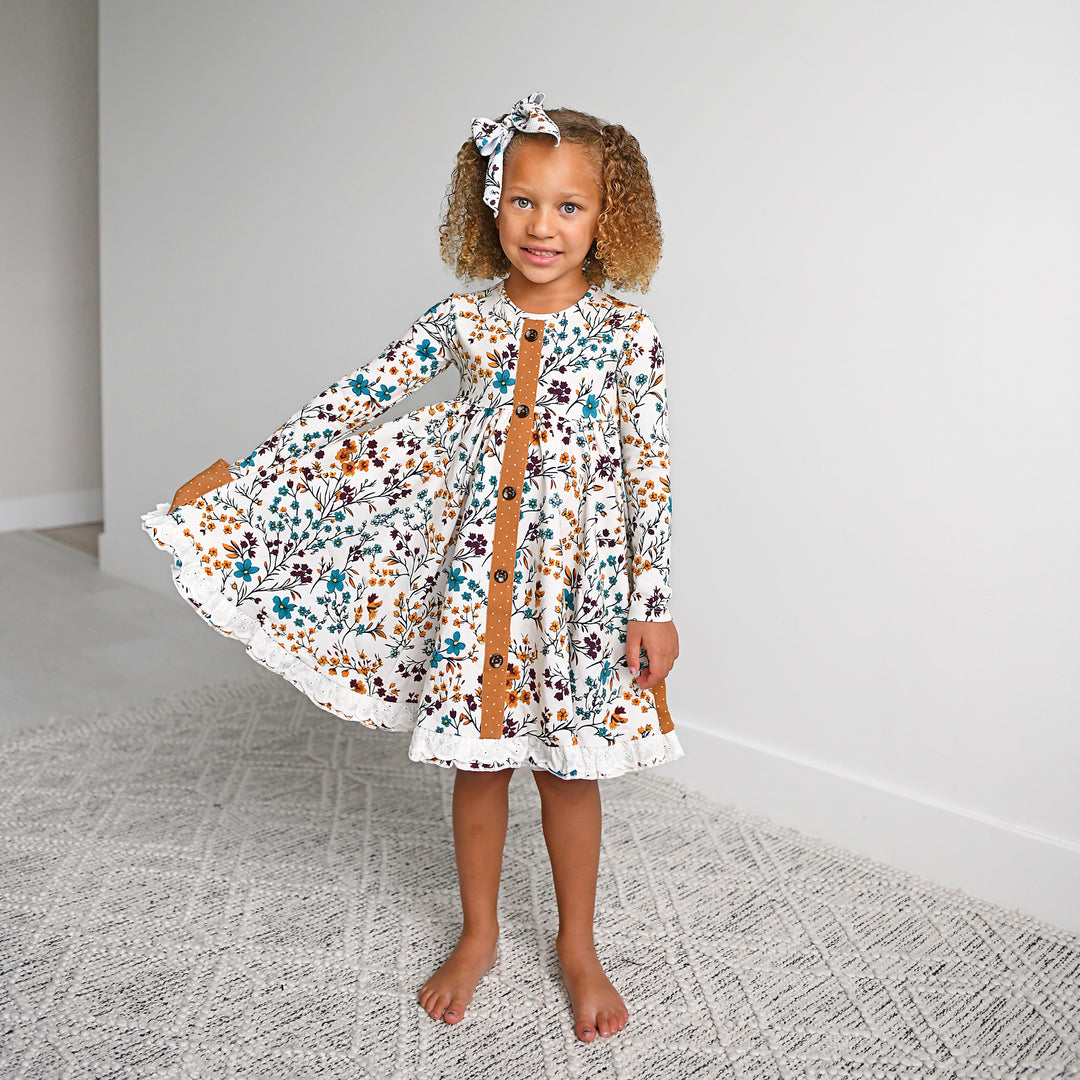 Maren Floral BUTTON DRESS - Gigi and Max