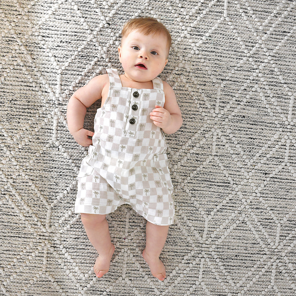 Beau Palm Tree COASTAL COVERALLS ORGANIC - Gigi and Max