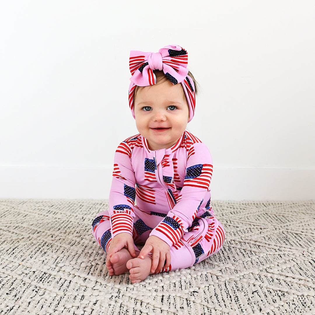 Betty Pink Flag RUFFLE ZIP - Gigi and Max