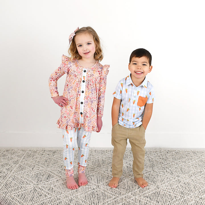 Meadow Floral Bunny PEPLUM SET - Gigi and Max