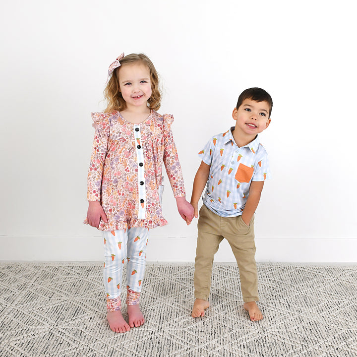 Meadow Floral Bunny PEPLUM SET - Gigi and Max
