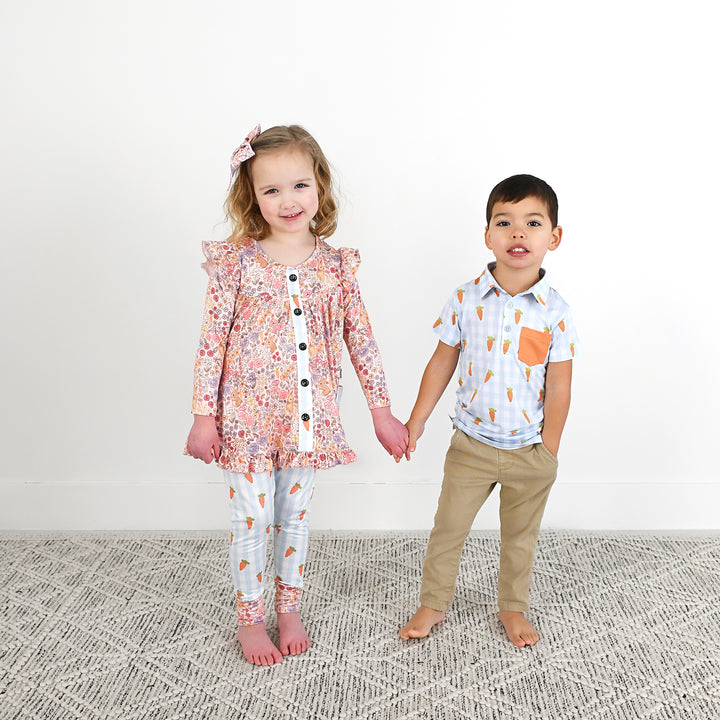 Meadow Floral Bunny PEPLUM SET - Gigi and Max