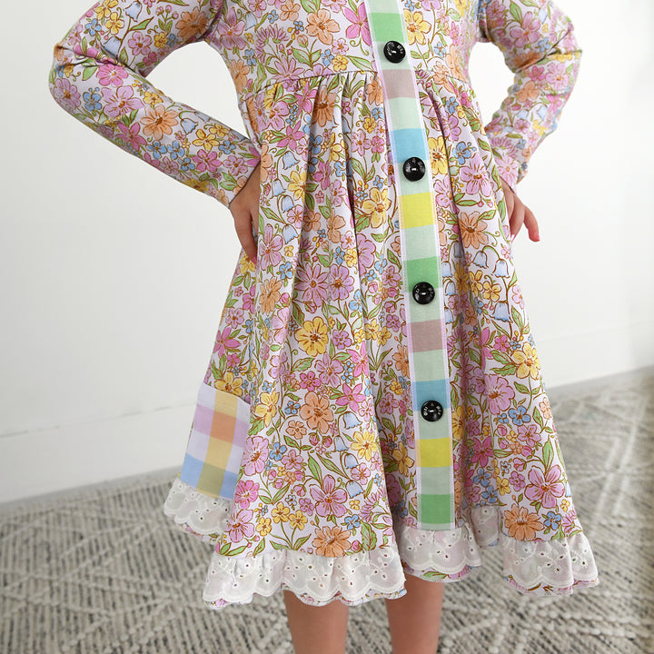 Kennedy Floral BUTTON DRESS - Gigi and Max