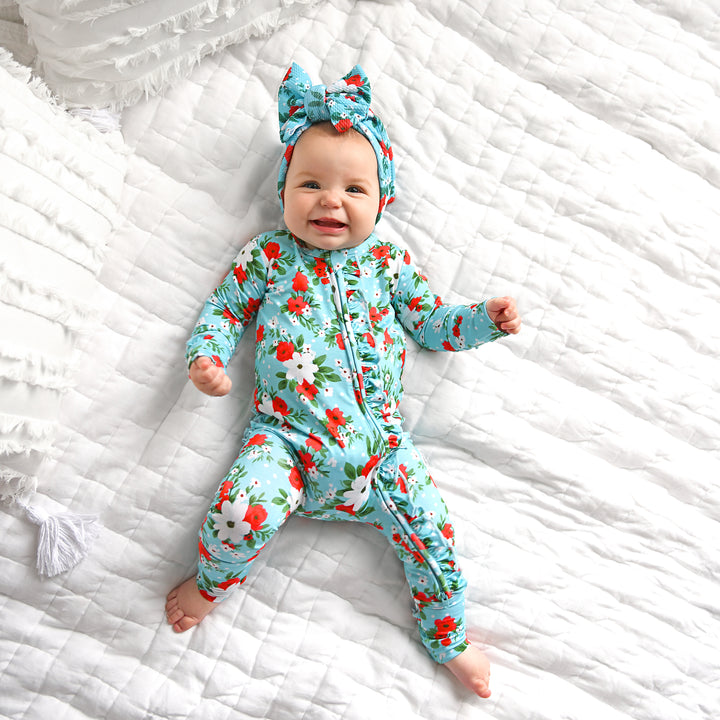 Elsa Floral RUFFLE ZIP - Gigi and Max