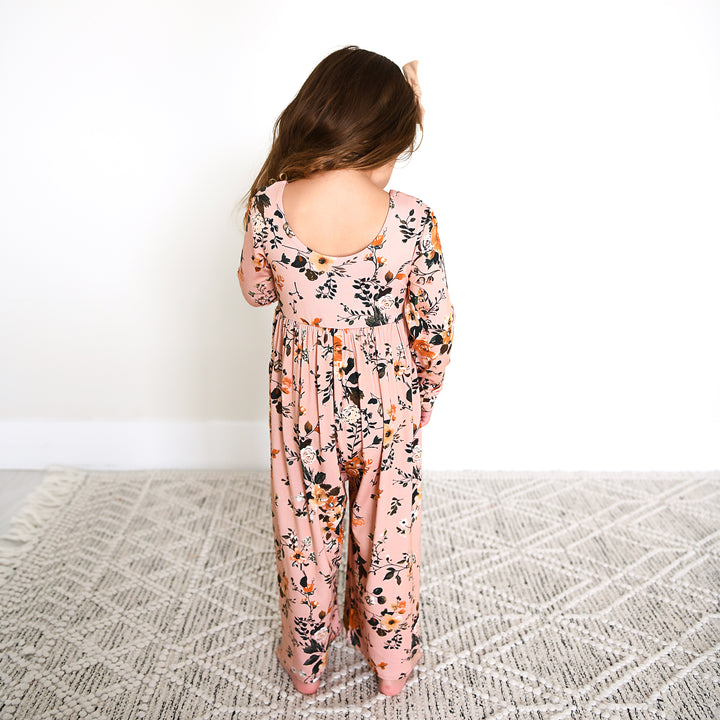 Flora Light Pink WIDE LEG ROMPER - Gigi and Max