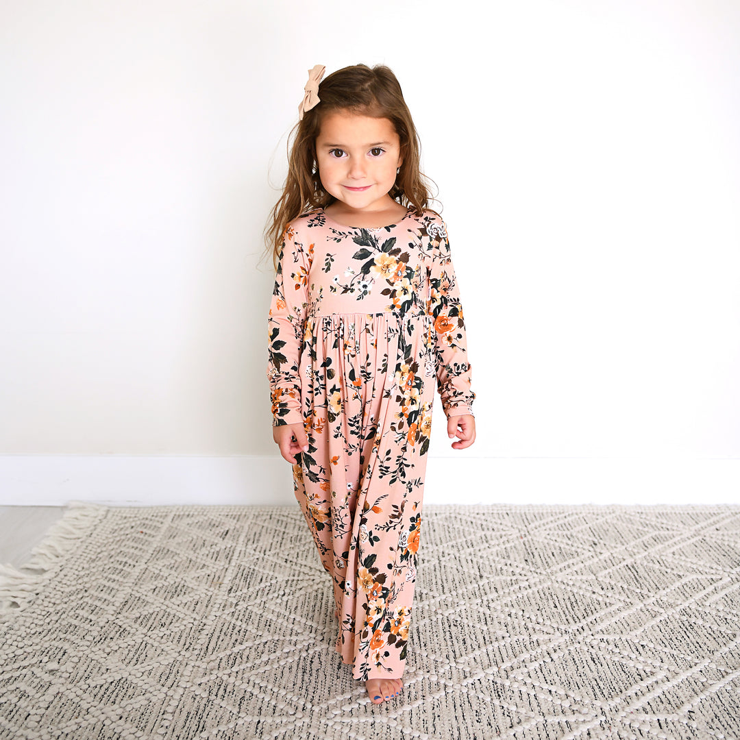 Flora Light Pink WIDE LEG ROMPER - Gigi and Max