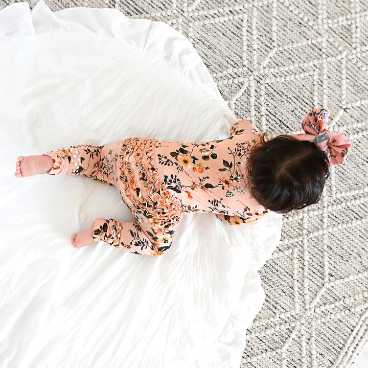 Flora Light Pink RUFFLE ZIP - Gigi and Max