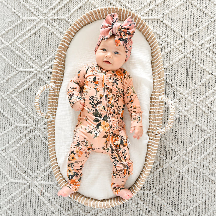 Flora Light Pink RUFFLE ZIP - Gigi and Max