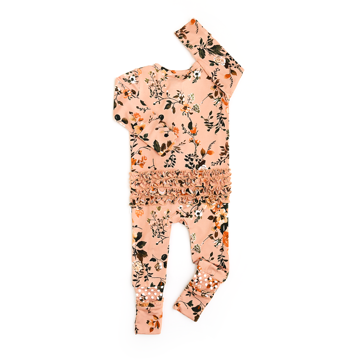 Flora Light Pink RUFFLE ZIP - Gigi and Max