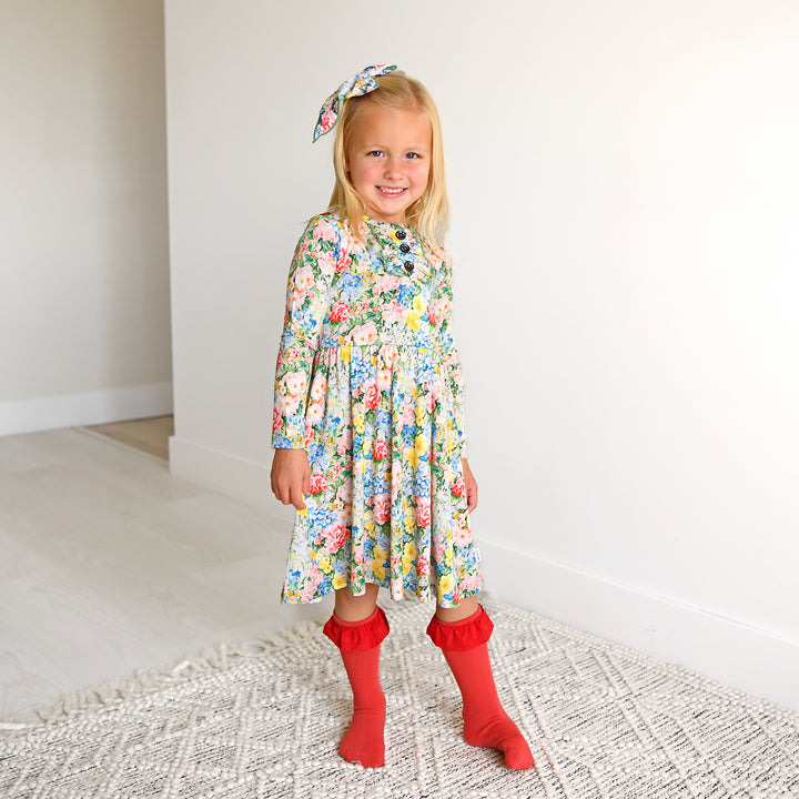 Cranberry RUFFLE SOCKS - Gigi and Max