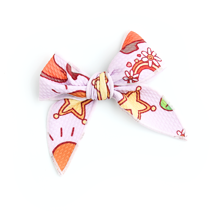 Lainey Pink Western CLIP BOW - Gigi and Max