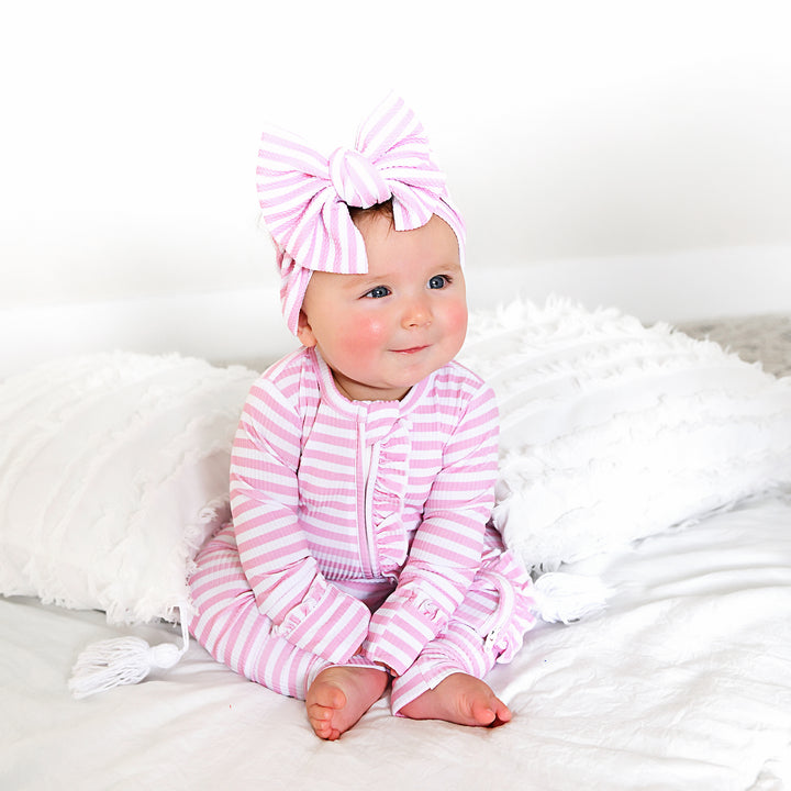 Lana Pink Stripe HEADWRAP