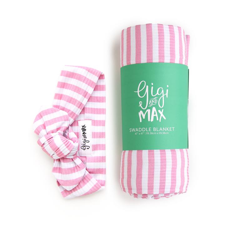 Lana Pink Ribbed SWADDLE