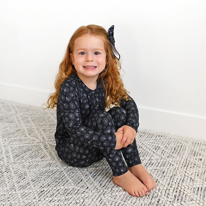 Ash Black Leopard CLIP BOW - Gigi and Max