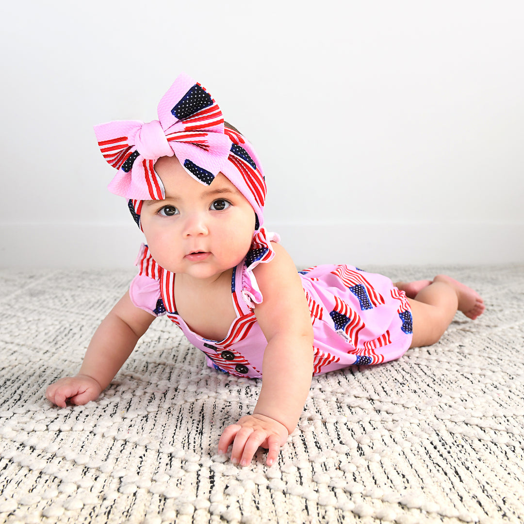 Betty Pink Flag HEADWRAP - Gigi and Max