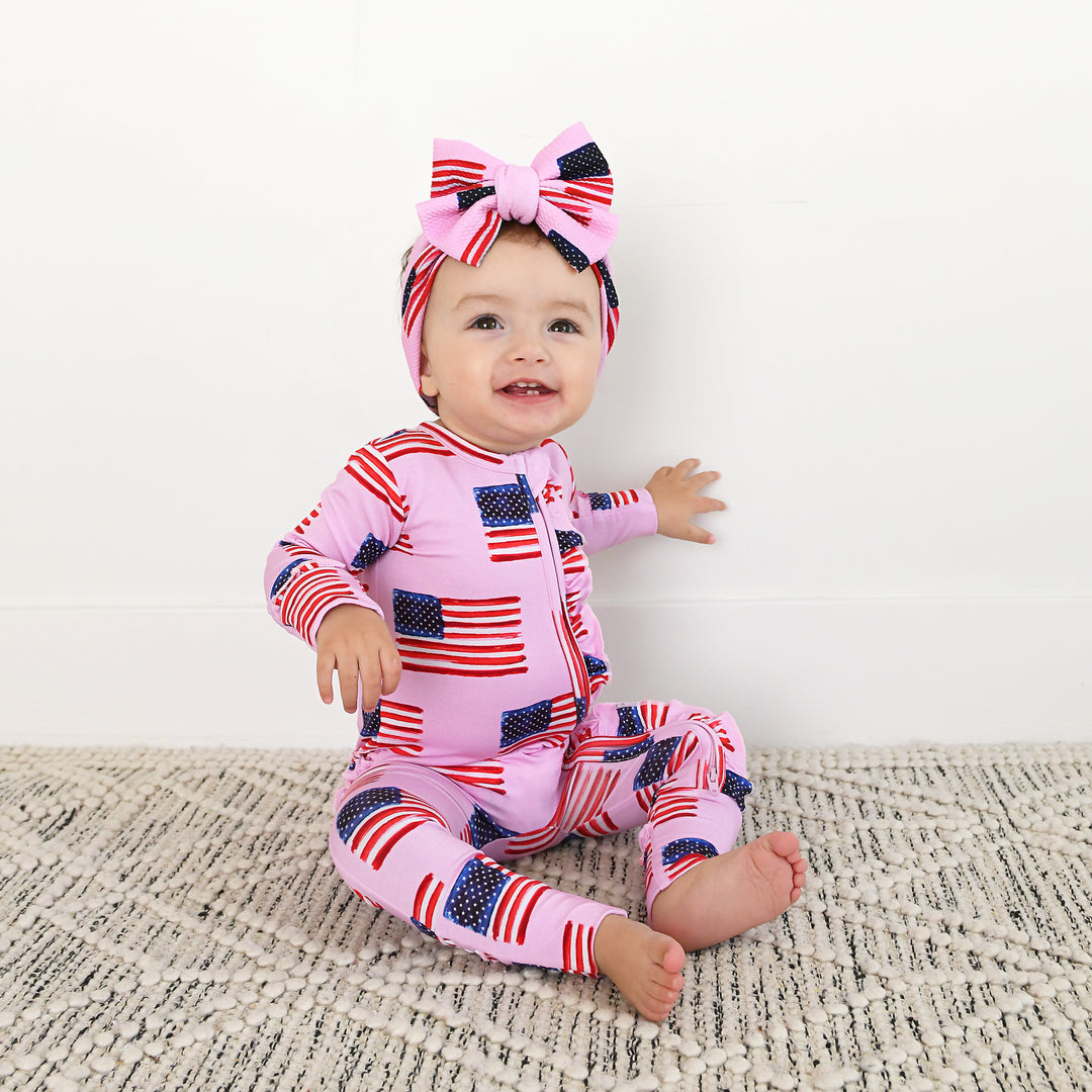 Betty Pink Flag RUFFLE ZIP - Gigi and Max