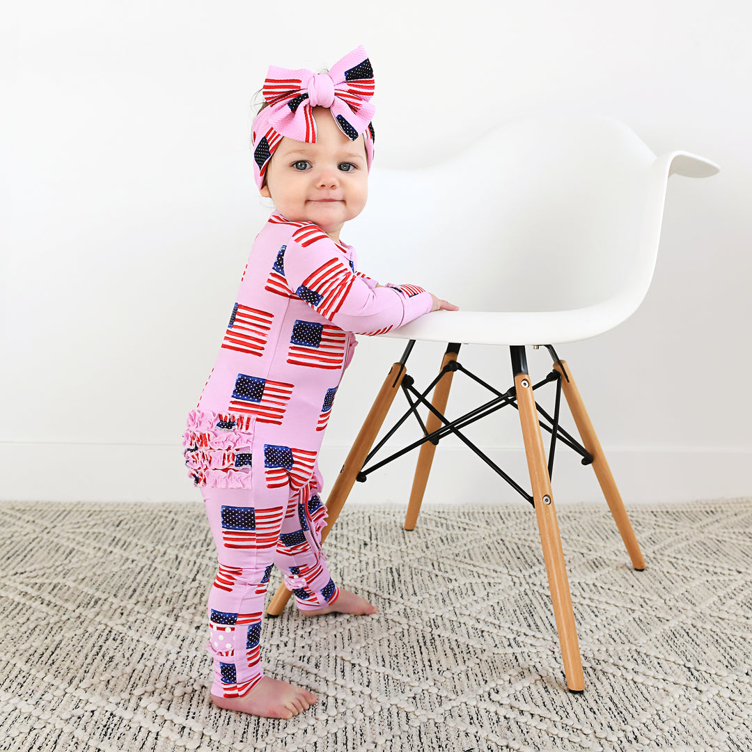Betty Pink Flag HEADWRAP