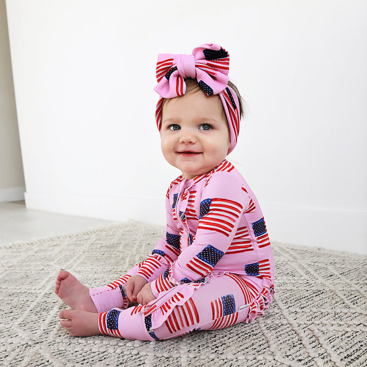 Betty Pink Flag HEADWRAP