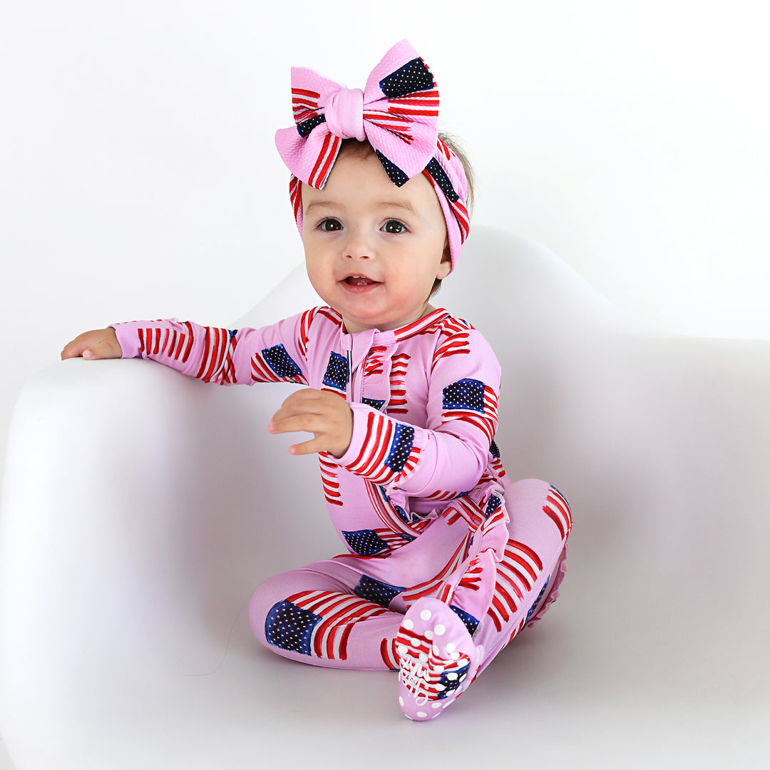 Betty Pink Flag HEADWRAP - Gigi and Max