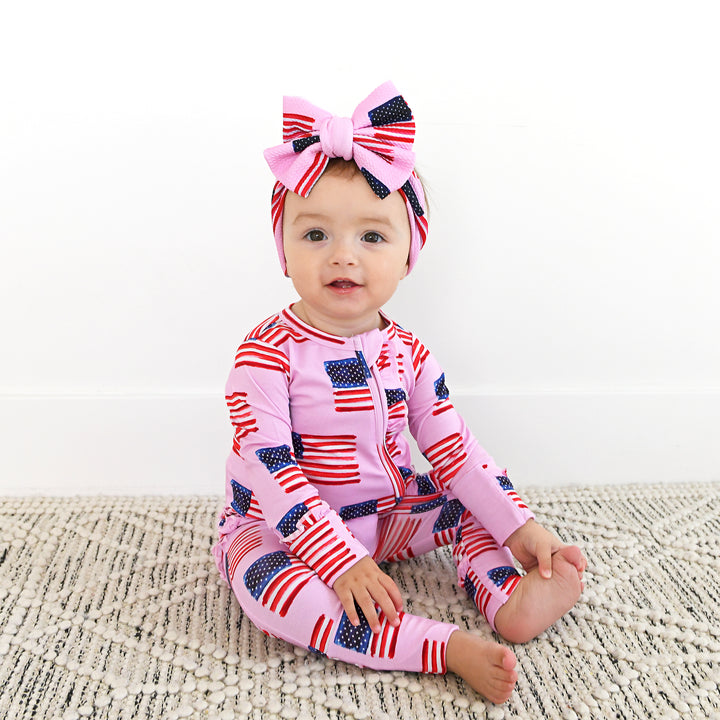 Betty Pink Flag RUFFLE ZIP - Gigi and Max