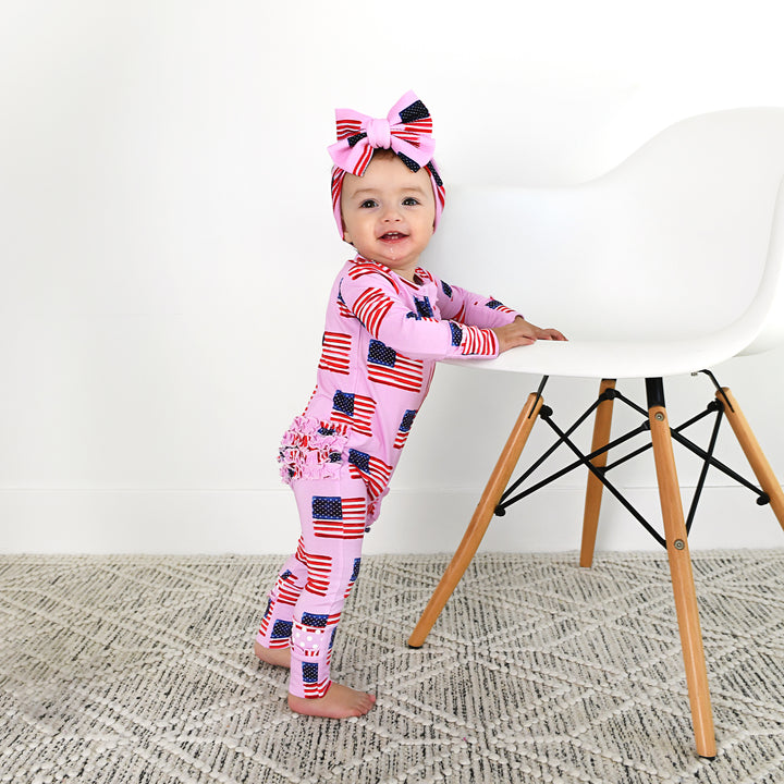 Betty Pink Flag HEADWRAP - Gigi and Max