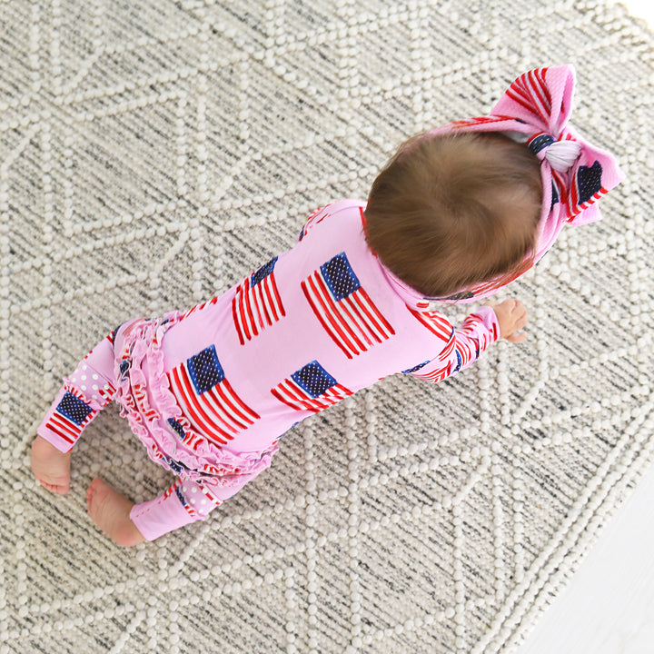 Betty Pink Flag RUFFLE ZIP - Gigi and Max