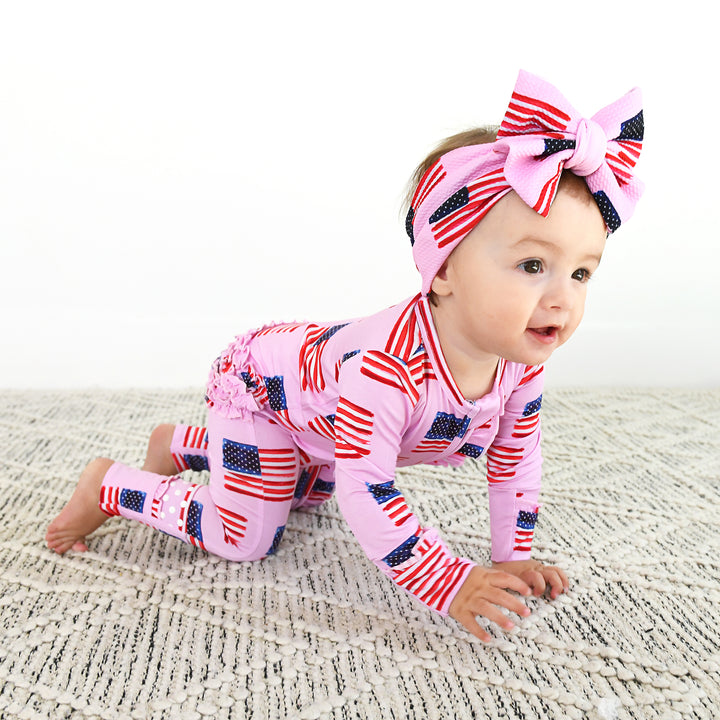 Betty Pink Flag RUFFLE ZIP - Gigi and Max