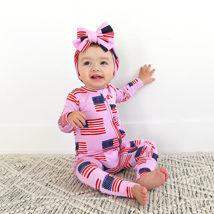 Betty Pink Flag RUFFLE ZIP - Gigi and Max