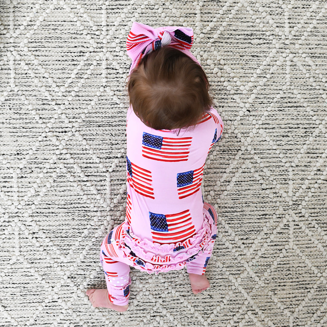 Betty Pink Flag HEADWRAP - Gigi and Max