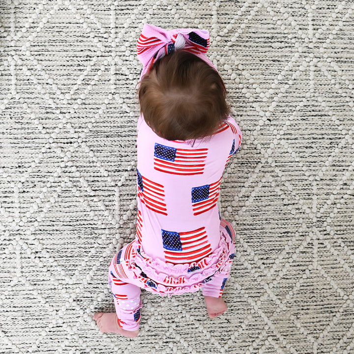 Betty Pink Flag HEADWRAP - Gigi and Max