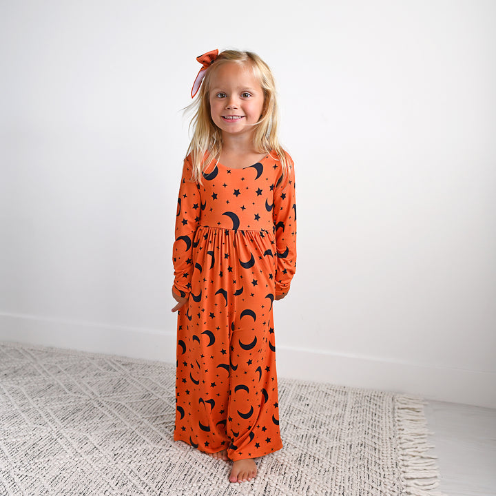 Blaise Orange Moon CLIP BOW - Gigi and Max