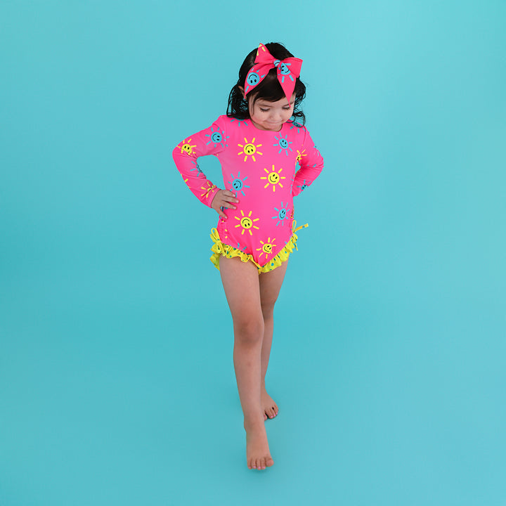 Brittany Smiley Face CLIP BOW - Gigi and Max