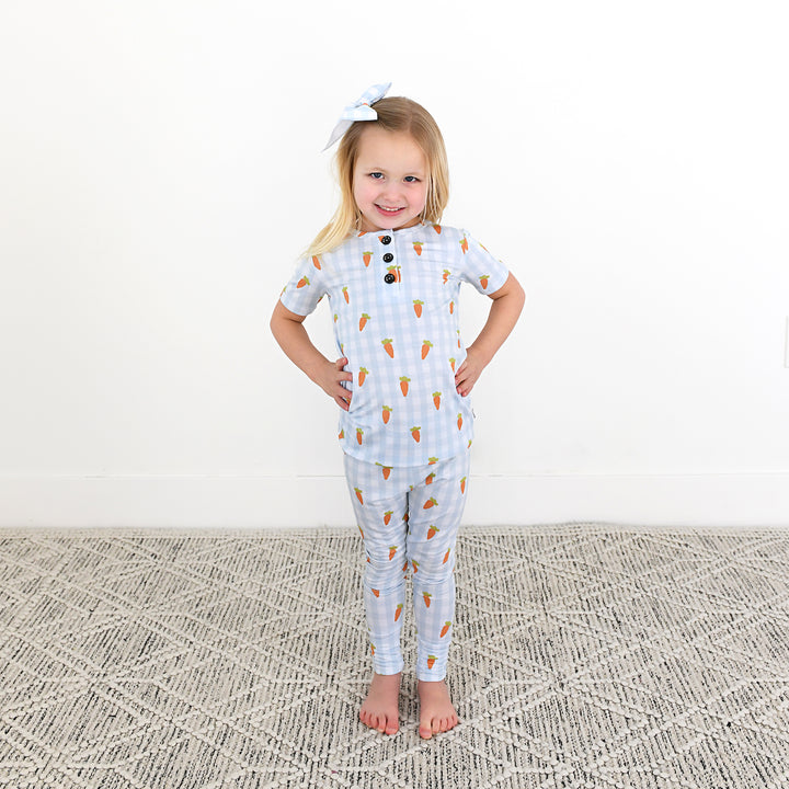 Henry Carrot Gingham CLIP BOW - Gigi and Max