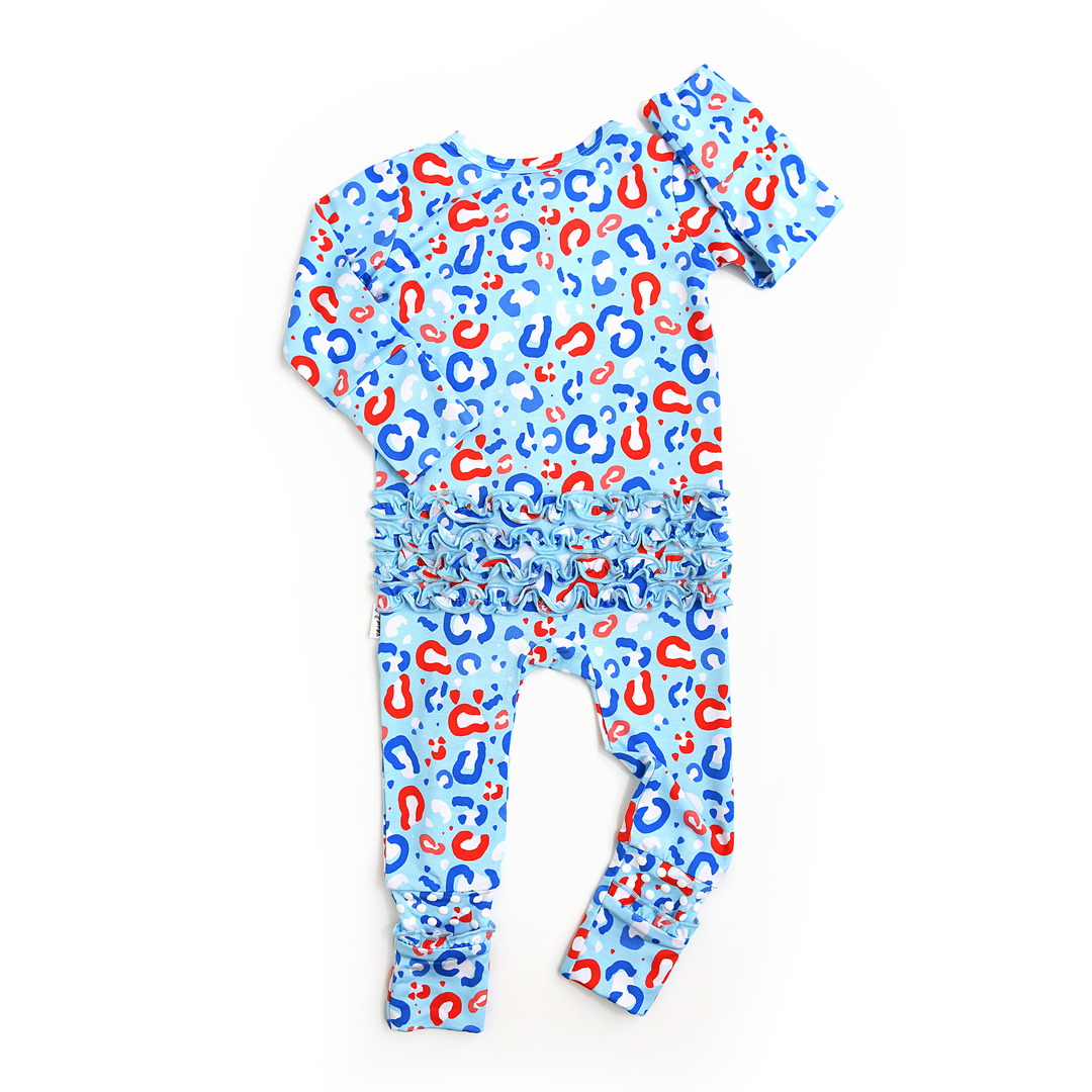 Kinsley Leopard RUFFLE ZIP - Gigi and Max