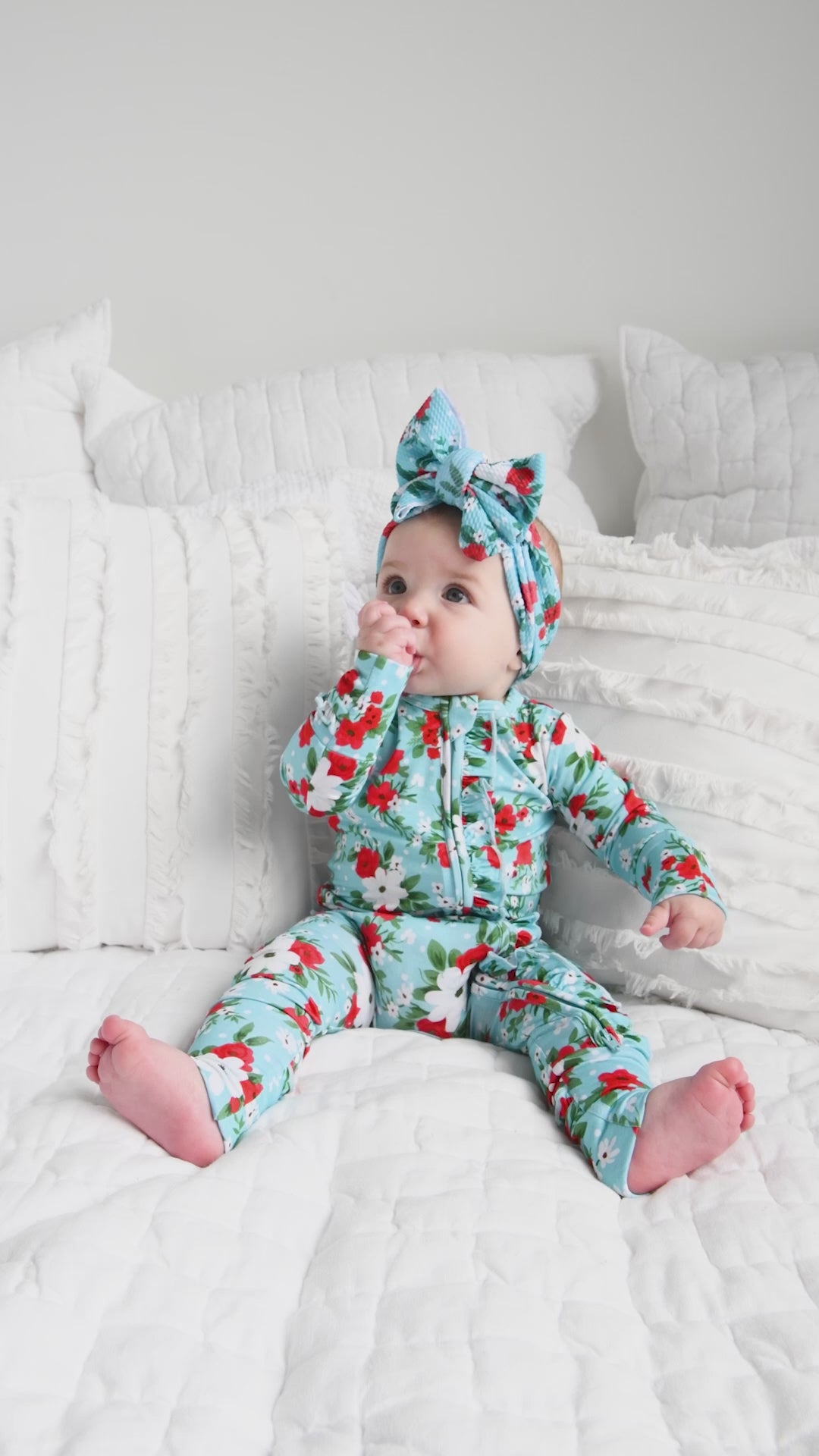 Elsa Floral RUFFLE ZIP - Gigi and Max