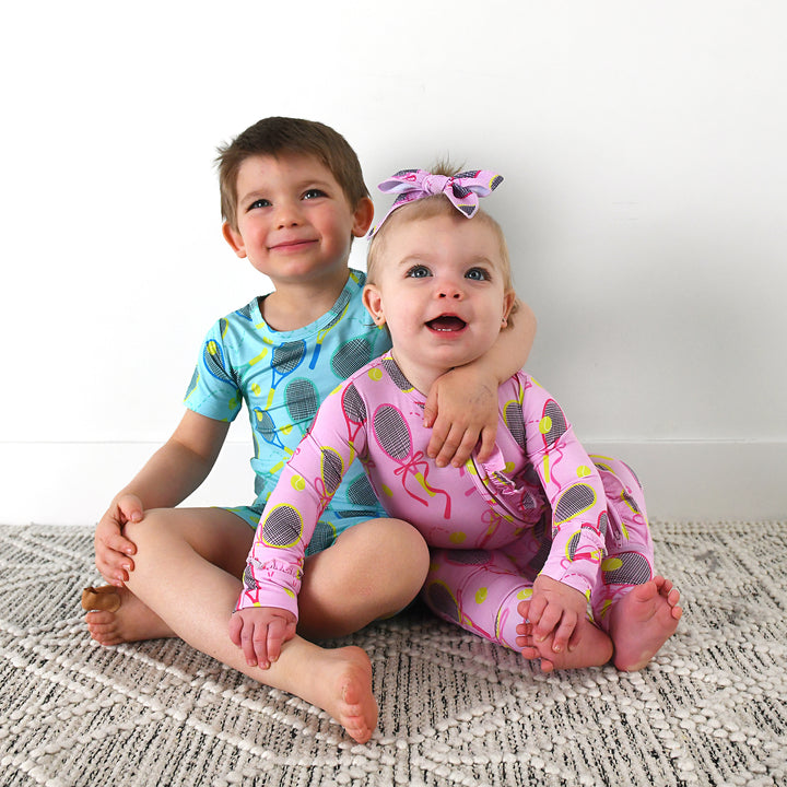 Serena Pink Tennis CLIP BOW - Gigi and Max