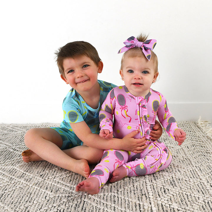 Serena Pink Tennis CLIP BOW - Gigi and Max