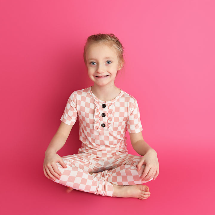 Saylor Pink RUFFLE TWO PIECE - Gigi and Max