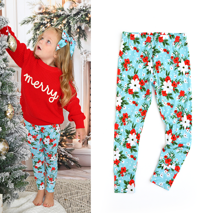 Elsa Floral LEGGINGS - Gigi and Max