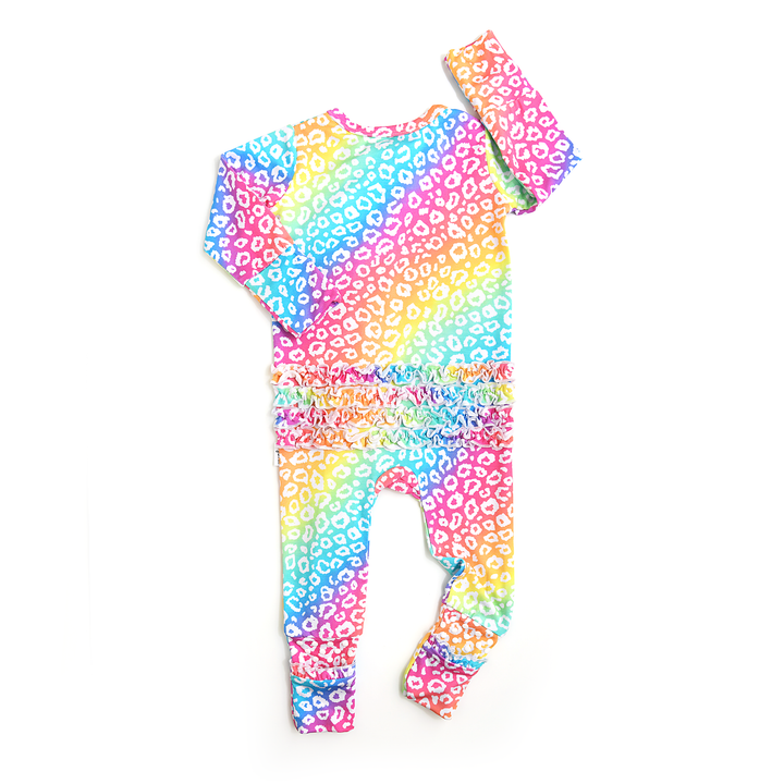 Summer Leopard RUFFLE ZIP - Gigi and Max