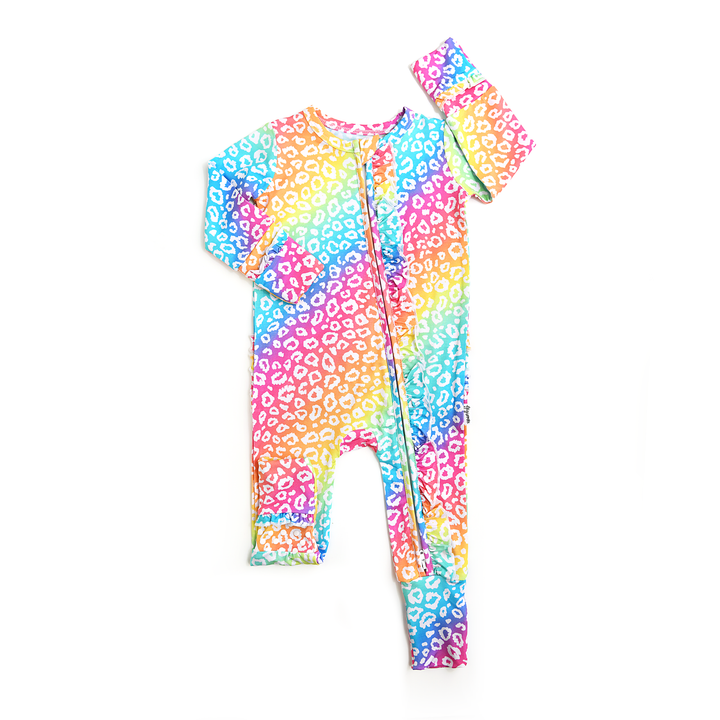 Summer Leopard RUFFLE ZIP - Gigi and Max
