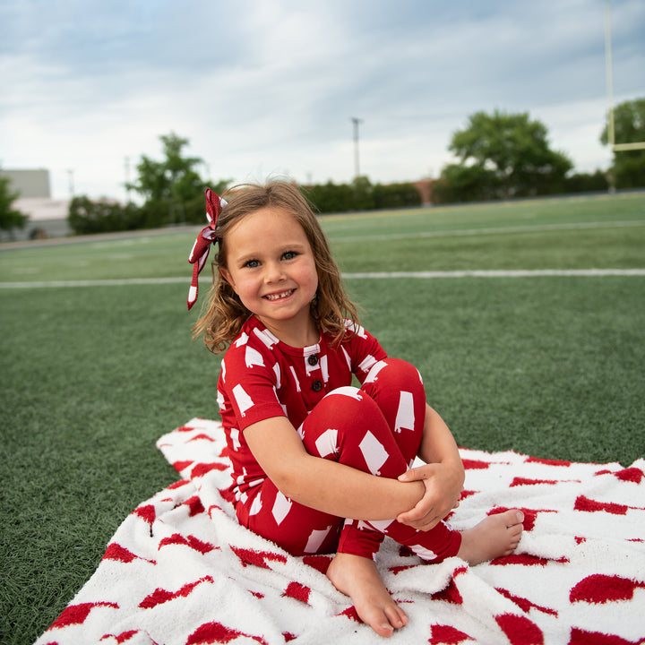 Alabama Crimson & White CLIP BOW - Gigi and Max