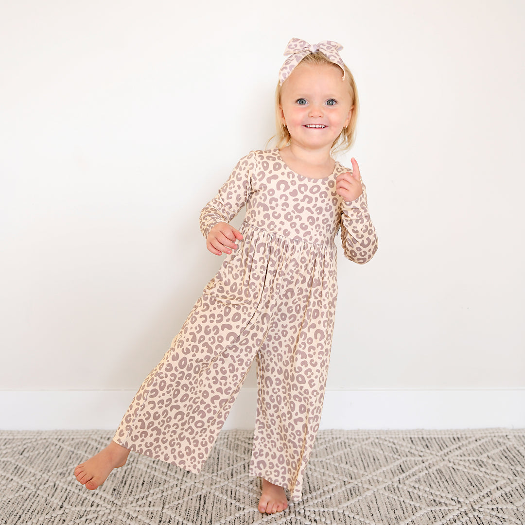 Amari Leopard WIDE LEG ROMPER