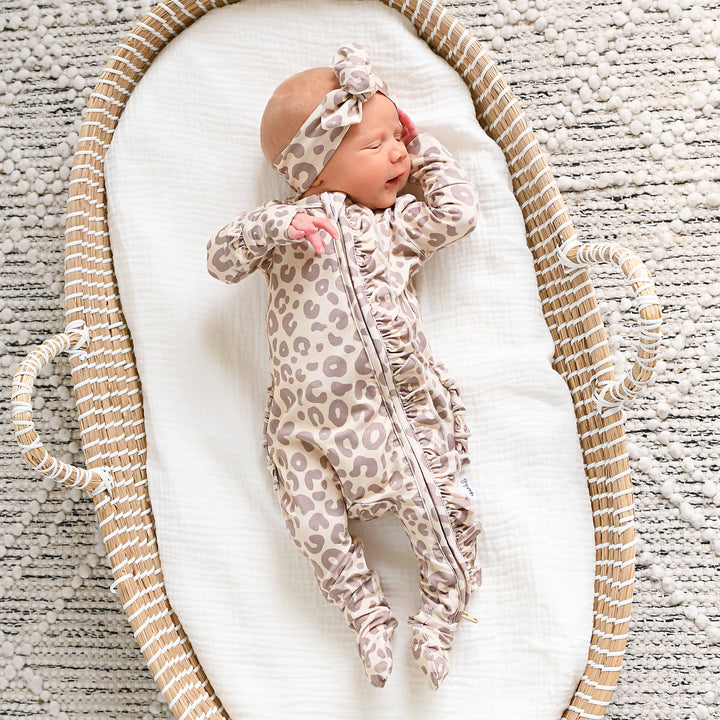 Amari Leopard RUFFLE ZIP