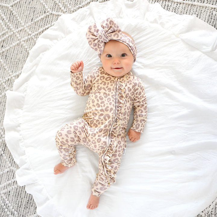 Amari Leopard RUFFLE ZIP - Gigi and Max