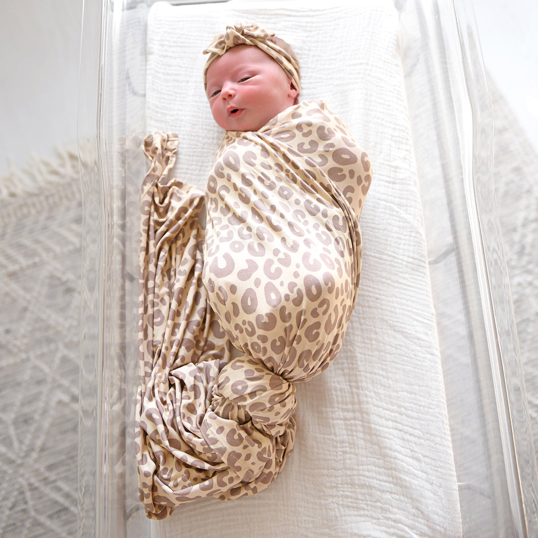 Amari Leopard SWADDLE - Gigi and Max