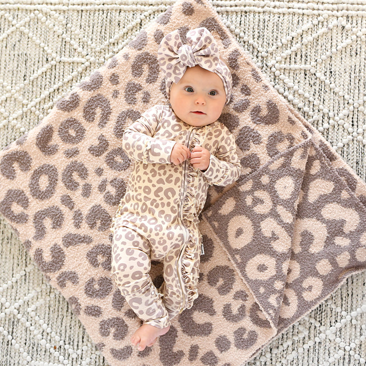 Amari Leopard RUFFLE ZIP