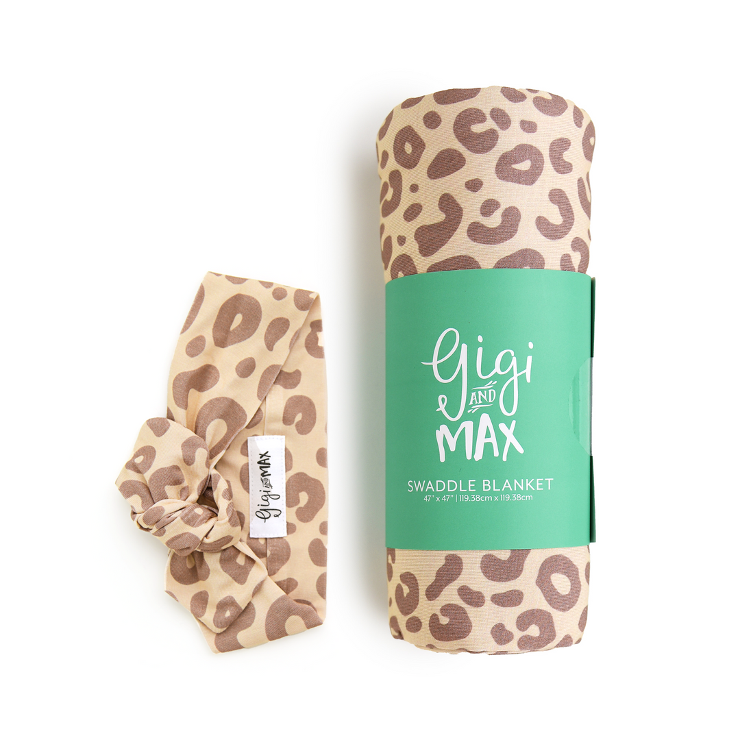 Amari Leopard SWADDLE - Gigi and Max