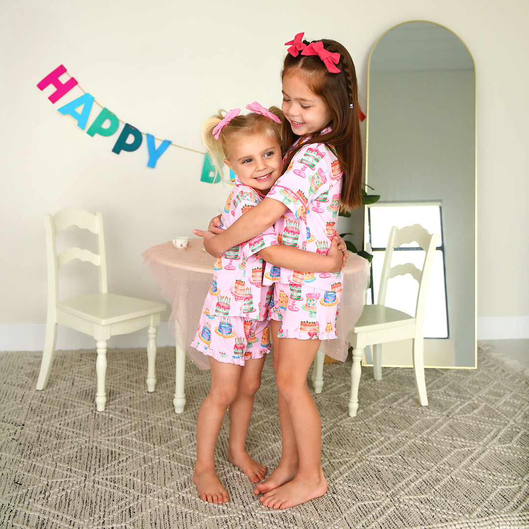 Birthday RUFFLE LOUNGE SHORT SET - Gigi and Max