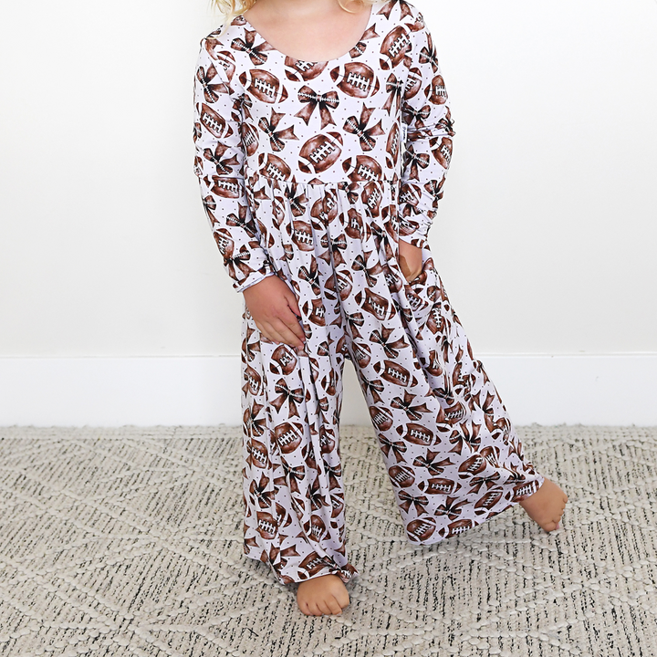 Blaire Bows WIDE LEG ROMPER